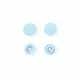 Capse rotunde din plastic - Blue- pachet 30 buc