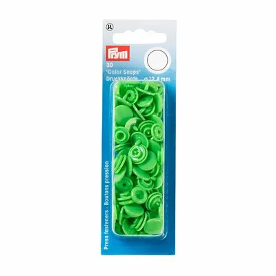 Capse rotunde din plastic - Green - pachet 30 buc