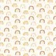 Jerse bumbac digital print - Rainbow Off White