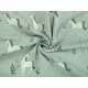 Jerse Bumbac imprimat - Flying Unicorns Dusty Mint- cupon 85 cm