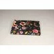 Jerse Bumbac organic - Painted Flowers Navy