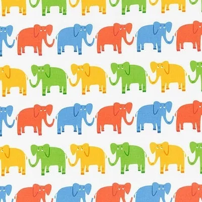 Jungle party Elephants Bright - cupon 70cm