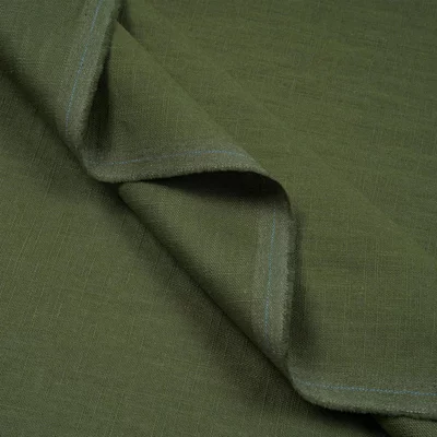 Material 100% In - Linen Washed - Forest Green