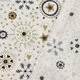 Material bumbac - Ivory Scandi Snowflakes