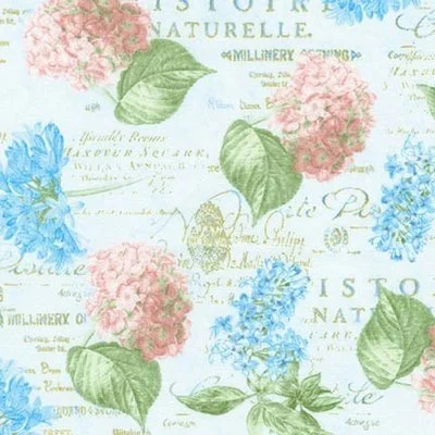 Material designer print - Palais Jardin  Hortensia Blue