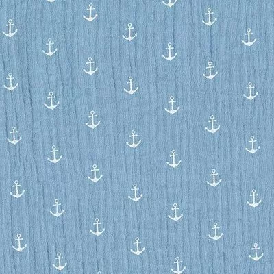 Muselina imprimata - Anchors Bleu