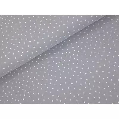 Muselina imprimata - Little Dots Grey - cupon 43cm