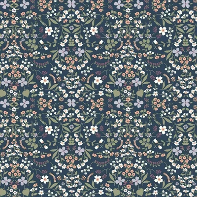 poplin-imprimat-baroque-flowers-jeans-cupon-60-cm-51920-2.webp