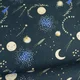 Poplin imprimat digital - Fullmoon Nuit