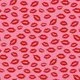 Poplin imprimat - Kisses for you Pink