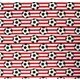Poplin imprimat - Soccer Stripes Red