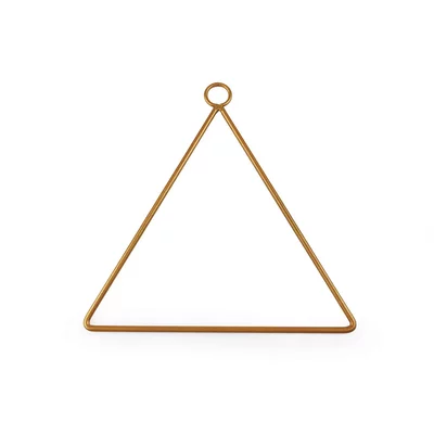 Triunghi metalic pentru dreamcatcher 19.5 cm - Auriu mat