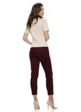 Blugi dama bordo premium material elastic croi conic picture - 5