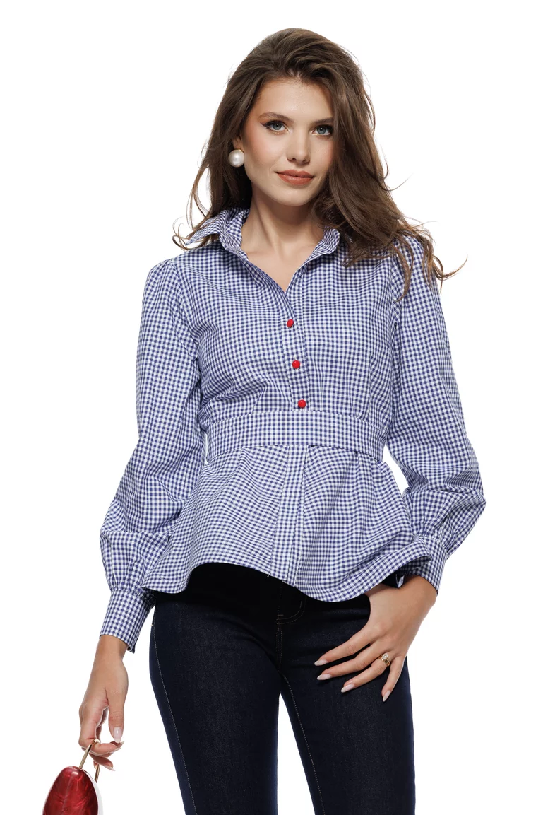 Blugi dama evazati premium indigo elastici talie medie curea inclusa picture - 7