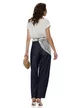 Blugi dama indigo cu esarfa de dantela detasabila