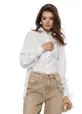 Blugi dama premium  bej patinat croi boyfriend sirag detasabil cu perle picture - 2