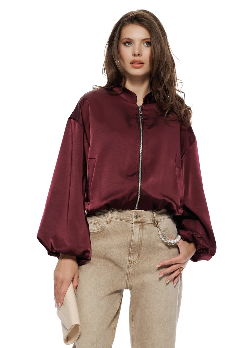 Blugi dama premium  bej patinat croi boyfriend sirag detasabil cu perle picture - 4