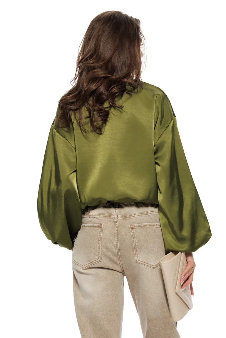 Blugi dama premium  bej patinat croi boyfriend sirag detasabil cu perle picture - 6