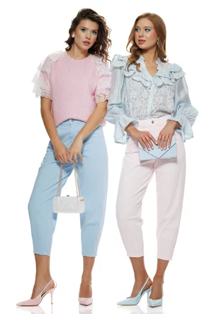 Blugi dama premium roz ballon fashion trend