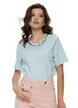Blugi dama premium water pink fashion trend 2026 cu strasuri si inchidere asimetrica