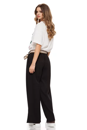 Bluza dama alba casual din bumbac cu broderie si nasturi