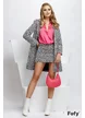 Bluza dama eleganta decoltata din saten ciclame cu guler