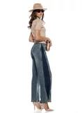 Bluza dama eleganta din tricot premium bej guler tunica si brandemburguri brodate picture - 2