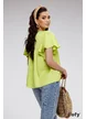 Bluza dama premium lime din matase din vascoza satinata croi lejer