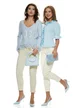 Bluza dama tricotata baby blue premium cu volane romantice si nasturi in ton