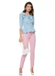 Bluză Fofy baby blue eleganta cu peplum si funda inserata