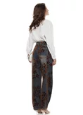 Camasa dama eleganta alba premium din modal cu doua gulere maxi picture - 3