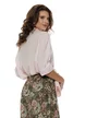Camasa dama eleganta roz din vascoza cu accesorii metalice aurii