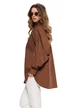 Camasa dama maro din bumbac premium croi larg usor asimetrica