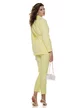 Compleu dama elegant galben sacou cu revere si cordon pantalon conic