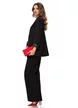 Compleu dama elegant negru sacou si pantalon detalii cu buline