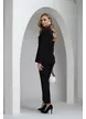 Compleu dama elegant premium negru sacou cu pantalon conic