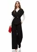 Compleu dama  negru cu pantalon drept si si vesta petrecuta
