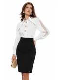 Fustă dama Fofy eleganta conica neagra premium picture - 2