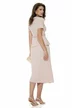 Fusta dama tricotata premium roz plisata midi