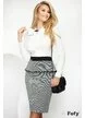 Fusta de dama Fofy conica cu peplum