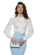 Fustă Fofy eleganta conica baby blue