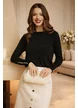 Fusta mini eleganta evazata crem cu aplicatii de strasuri pe buzunare