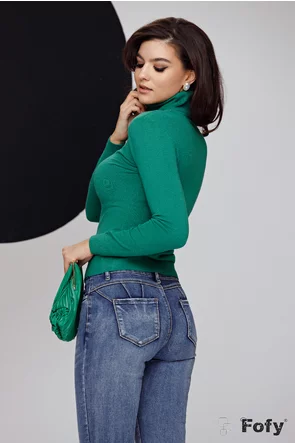 Helanca dama premium verde tip puloveras