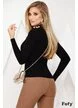 Helanca neagra din material fin cu nasturi perla maxi