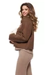Jacheta dama maro cu buzunare si fermoar din tricot plusat bumbac cu lana