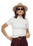 Pantalon dama bordo extra-wide cu talie inalta pense duble si centura in talie picture - 3