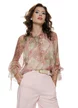 Pantalon dama elegant roz wide cu buzunare si curea