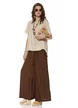Pantalon dama maro wide cu pense din vascoza racoroasa