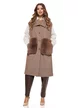 Pantaloni dama din piele ecologica mocca mouse premium