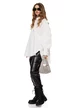 Pantaloni dama din piele ecologica negru premium talie inalta